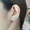 New Fashion Luxury Cubic Zirconia Stud Earrings for Women Cartilage Ear Cuff Earrings Modern Girl Accessories Wedding Jewelry