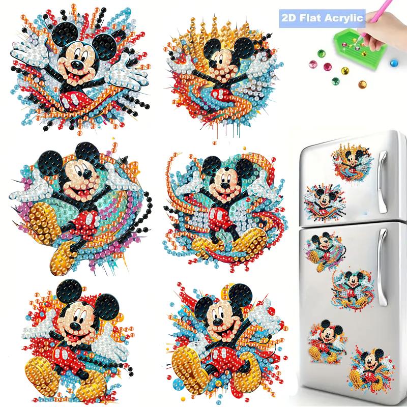 6Pcs Dance Series Diamond Art Fridge Magnet Diamond Painting Refrigerator Magnet Diamond Painting Fridge Magnet for Adults Beginners