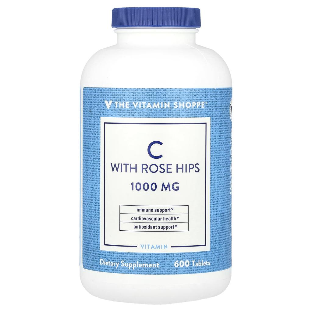 the Vitamin Shoppe Витамин C, шиповник, 600 таблеток