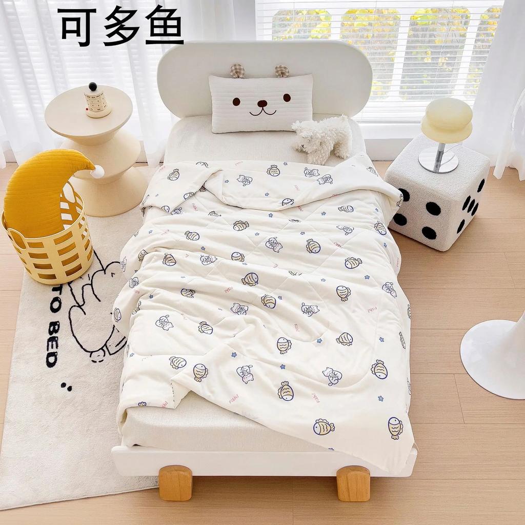 Новое детское летнее одеяло, вязаное хлопковое летнее одеяло, пододеяльник для детского сада, летнее одеяло с мороженым, воздухопроницаемый чехол