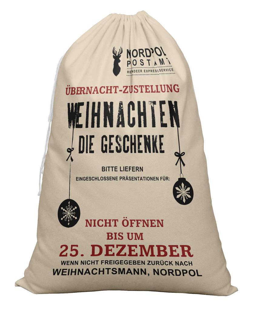 Printtoo Большая холщовая сумка на шнурке, рождественские мешки, подарочный мешок Санты, индивидуальный подарок на вечеринку, 2 шт., 27x20 дюймов