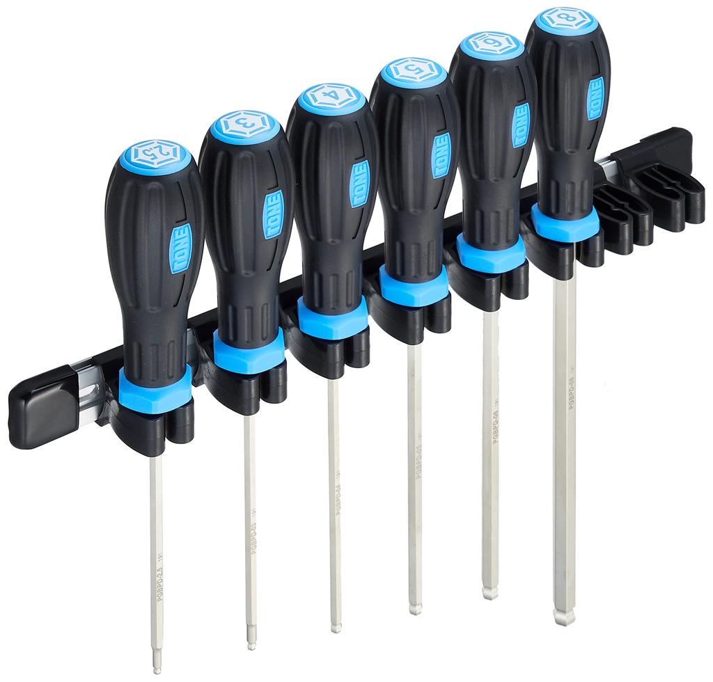 TONE Power Grip Ball Point Driver Set PGBPD600 Blue (6-Piece Set)