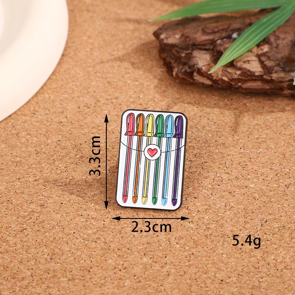 Watercolor pen brooch design advanced sense cute versatile clothing accessories