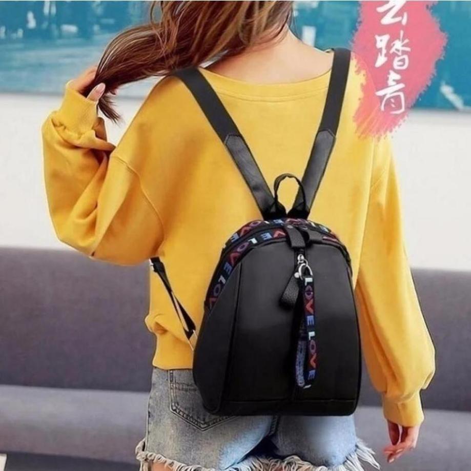 1 Pcs Oxford Cloth Backpack For Women New Casual Ribbon Student Girl Small Backpack For Women