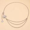 Vintage Punk Thin Waist Chain Gold Silver Dress Cummerbands Sun Moon Star Waistbands