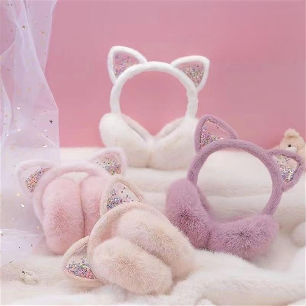 Soft & Warm Ear Warmers Foldable Ear Covers Outdoor Animal Earmuffs for Kids Girls