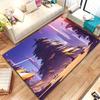 Cyberpunk Urban Nightscape Printed Carpet, Living Room Bedroom Home Decoration Carpet, Bathroom Anti-skid Rugs for Bedroom
