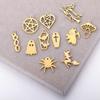 5Pcs/Lot Hollow Halloween Theme Charms Stainless Steel Skull/Pumpkin/Vampire Bat/Witch/Spider/Ghost Pendants For Jewelry Makings