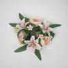 2026 Simulated Candlestick Wreath Silk Artificial Flowers Candle Ring Mini Wreath Wedding Party Decoration