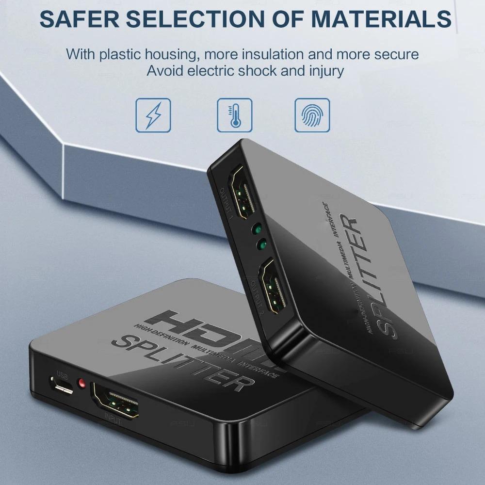 Разветвитель HDMI 4K 30 Гц 1x2 Переключатель HDMI 1 вход 2 выхода Видеораспределитель Разветвитель 1080P Двойной дисплей для ТВ ПК Ноутбука Монитора Проектора HDTV DVD PS3 Xbox