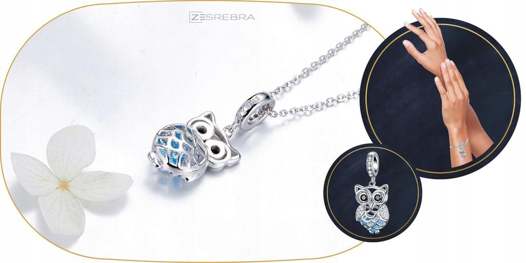 Owl Charms 925 Bird Pendant Bead Beads Charms Pr 925