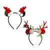 Christmas Headband Mix Collection, 12) Embossed Rudolph A Type × 1 Set