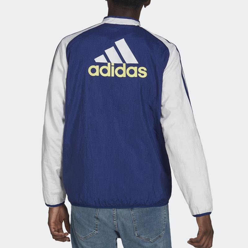 adidas Футбольная спортивная тканая куртка с цветными блоками и логотипом, мужская куртка сезона 21-22, белая GR2900