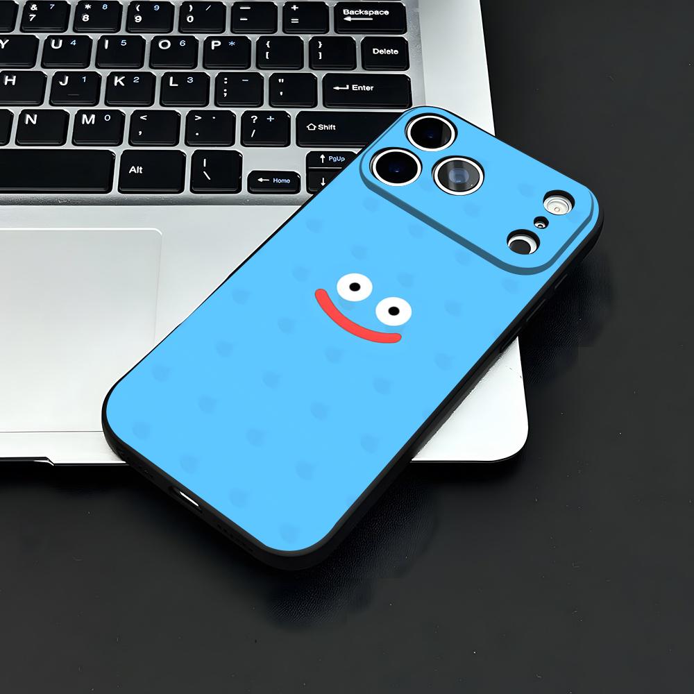 D-dragon Q-Quest Слайм Чехол для телефона Для IPhone 17 Air 16 E Pro Max 15 14 13 Mini 12 Pro 11 Max Plus Черный Мягкий корпус
