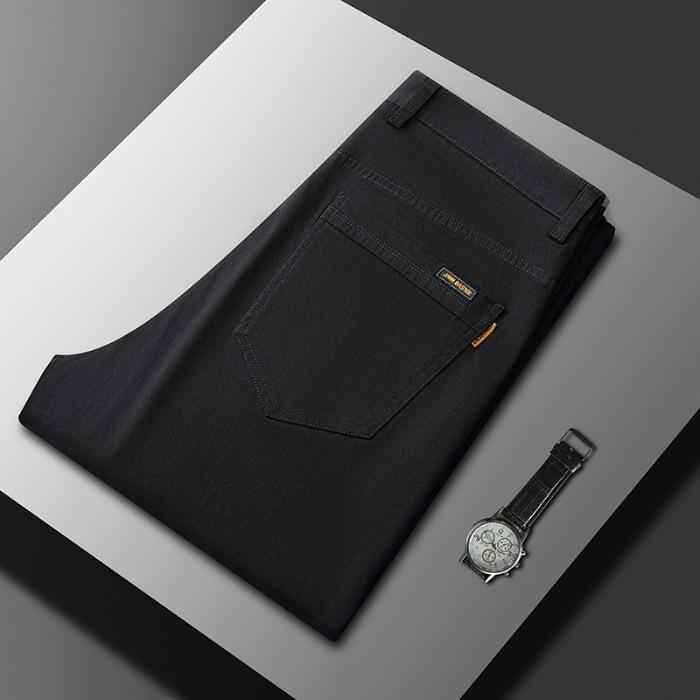 Весна и осень 2024 года, новые повседневные брюки высокого класса для мужчин, прямые свободные широкие брюки в деловом стиле