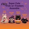 Animal Patchwork Craft Halloween Friends Kit, DIY Sewing Make 4 Kit Adorable Characters, for Beginners Handmade Gift Holiday Decor