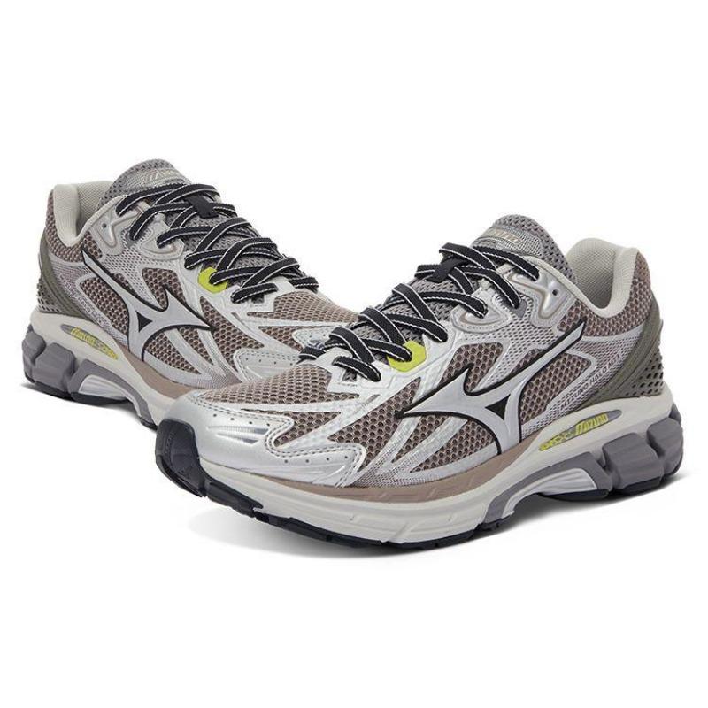 Mizuno Halo Mix Унисекс Низкие Дышащие Беговые Кроссовки Метеоритный Серый D1GH240803