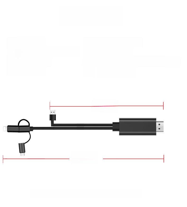 Кабель для проекции экрана Lightning HDMI «Три в одном» для iPhone