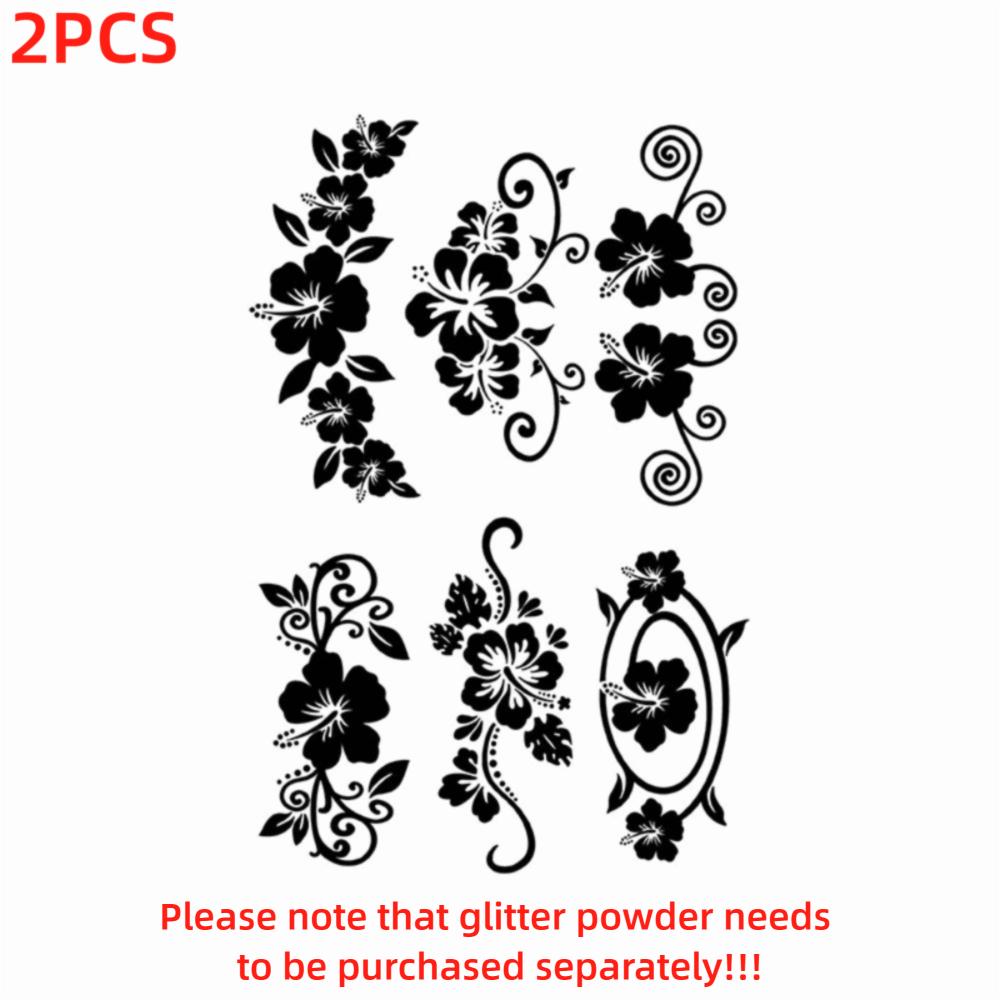 Glitter Powder Temporary Tattoo Stickers DIY Fake Tattoo Decals Body Glitter Tattoo Kit