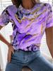 Summer New Fashion 3D Flower Print Women O-Neck T-Shirts Short Sleeve Casual Street Tee Loose Clothes Female Clothin