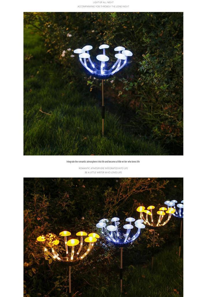 Outdoor Solar Mushroom Lamp for Garden, Balcony, or Lawn Decoration