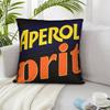 1Pc Aperol Spritz Themed Decorative Cushion Cover - Italian Aperitivo With Iconic, Zipper Closure, Machine & Hand Washable Sofa