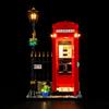 Светодиодный набор освещения для LEGO Ideas 21347 Красная лондонская телефонная будка DIY Puzzle Light Строительный блок Игрушка Декорация Регулируемые световые аксессуары