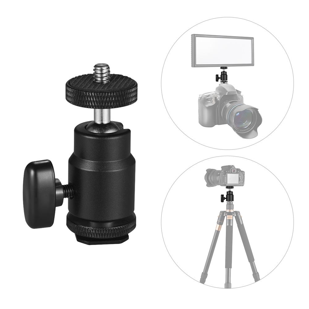 Adjustable Phone Holder Clip + Mini Ball Head with 1 4 Inch Screw Mounts for Canon Nikon Sony DSLR ILDC Mini DV Monitor