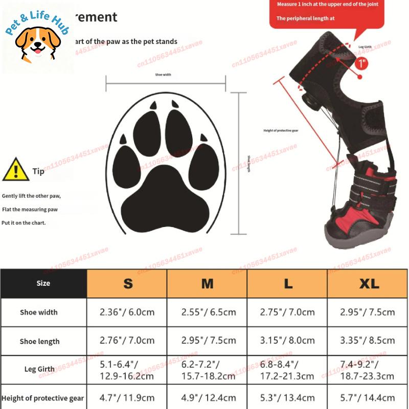 Dog Shoes Protection Puppy Boots Injured Dog Joint Fixation Dirty Proof Anti Drop Wear Resistant Hard Sole Breathable Foot