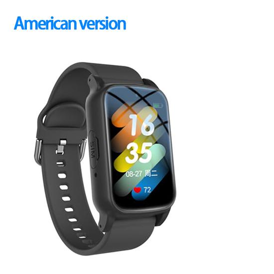 Умные часы для пожилых людей с обнаружением падения и отслеживанием местоположения по GPS, кнопкой экстренной сигнализации SOS, видеозвонком