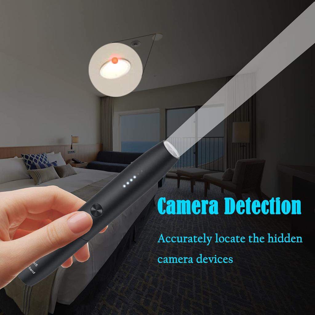 Anti Spy Detector for Wireless Audio/Video Hidden Camera Detectors Bug Detector, Privacy Protector, 5 Levels Sensitivity,Portable Pen Shape, for Home