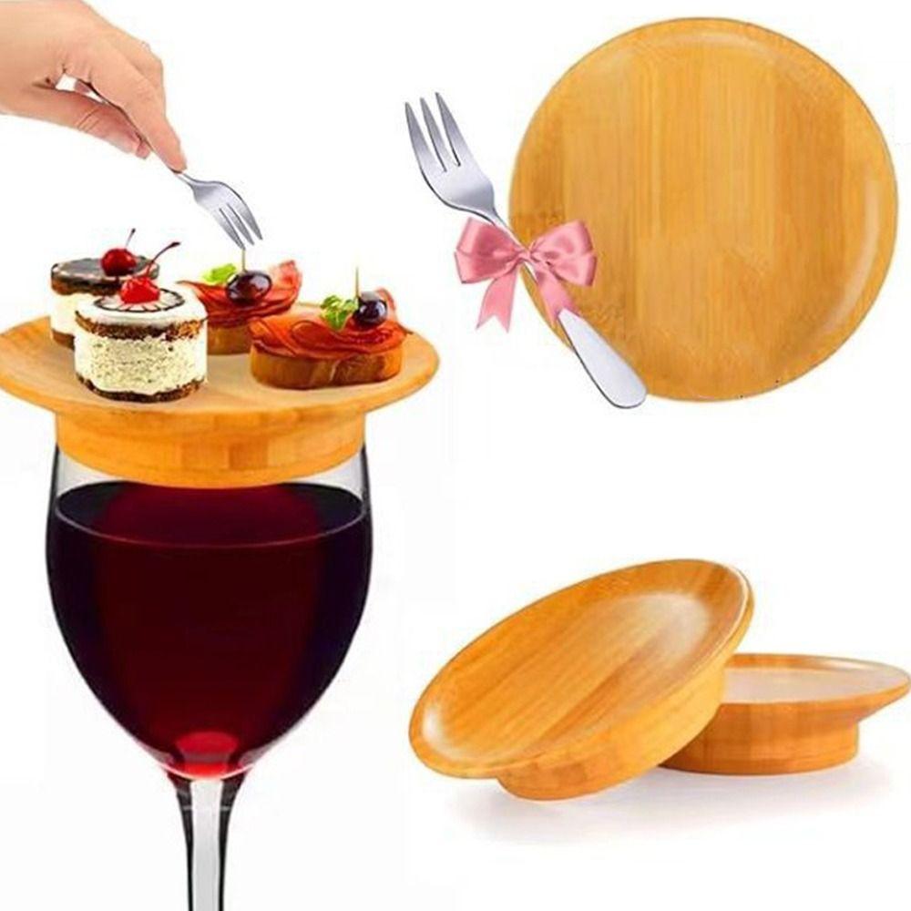 1/2/4/6/10 шт. деревянные бокалы для вина, топперы для мясных закусок, легко очищаемые герметичные доски для мясных закусок, топперы ручной работы