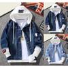 Womens Loose Jean Jacket Long Sleeve Denim Coat Retro Cowboy Casual Jacket
