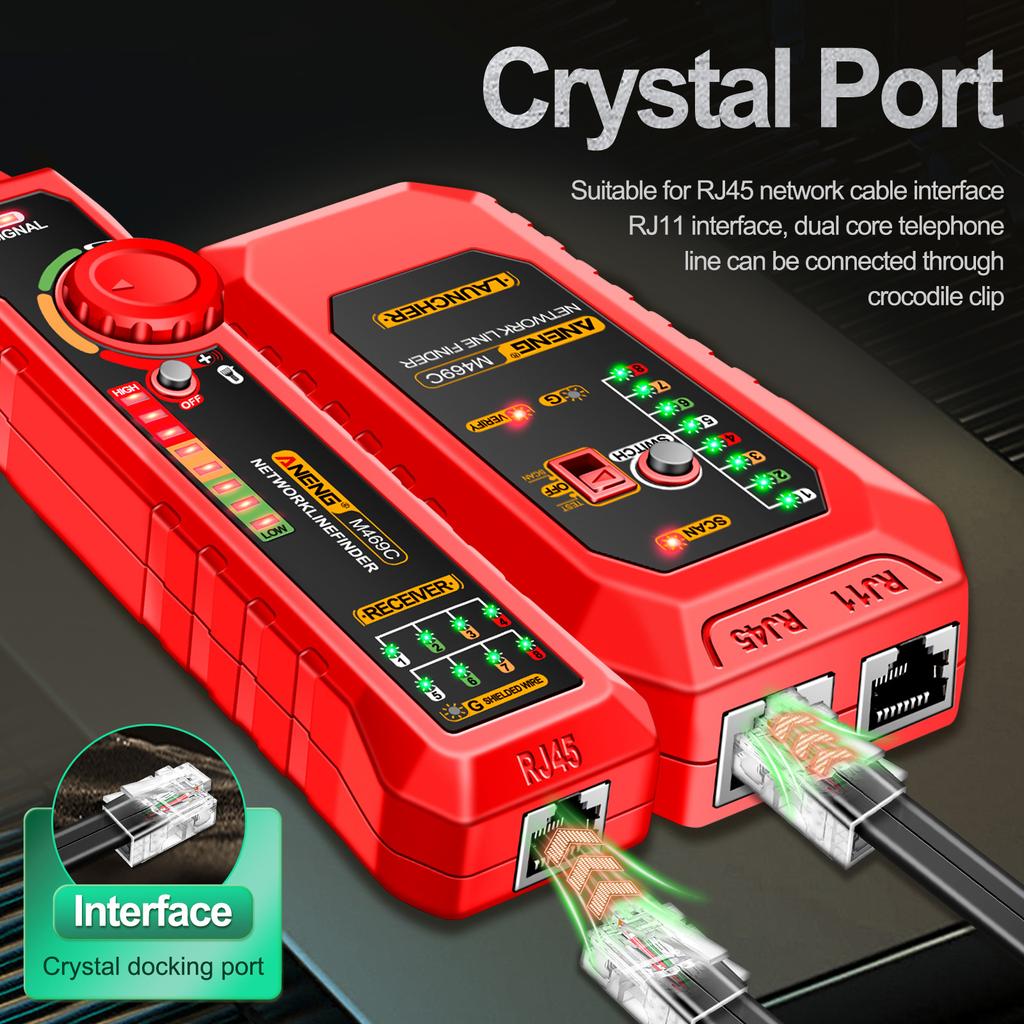 ANENG M469C Многофункциональный сетевой кабельный искатель RJ45 RJ11 LAN тестер кабеля сетевой инструмент провод