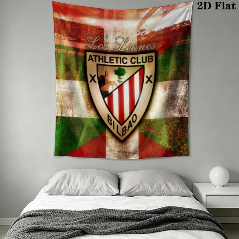 Athletic Club de Bilbao Wall Tapestry Aesthetic Wall Hanging Printed Fabric Blanket Decorative Tapestries for Bedroom Living Room Home Decor