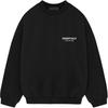Fear of God Essentials Флисовая толстовка с круглым вырезом II Черная Мужские Топы 192HO246260F
