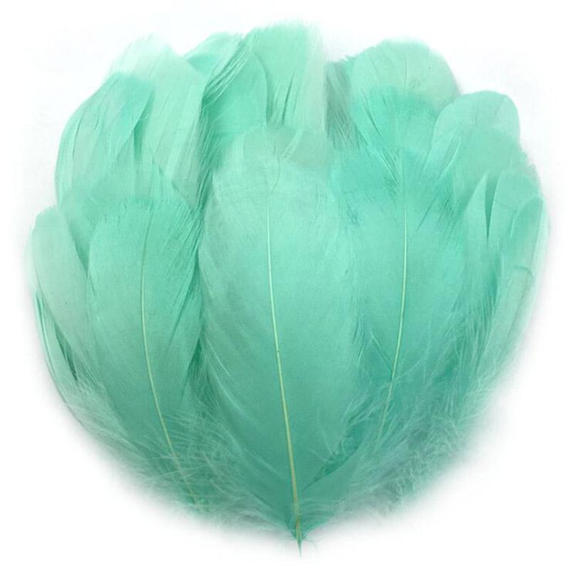 Colorful Party Feathers Craft Natural Goose Feather For Diy Home Decor White Wedding Feathers 100Pcs/Pack Garment Accessories