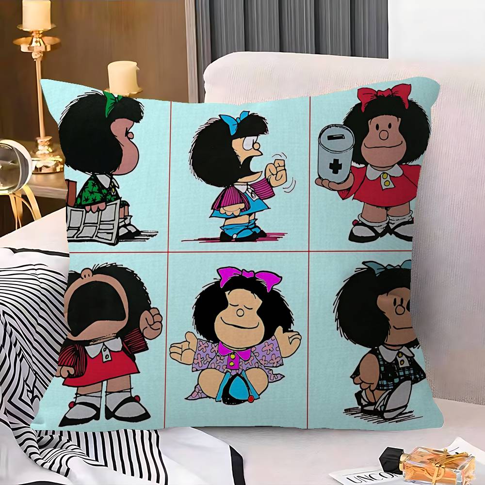 Cute Cartoon M-Mafalda Pillow Cover Sofa Cushion Cover Home Room Decoration Children Gift