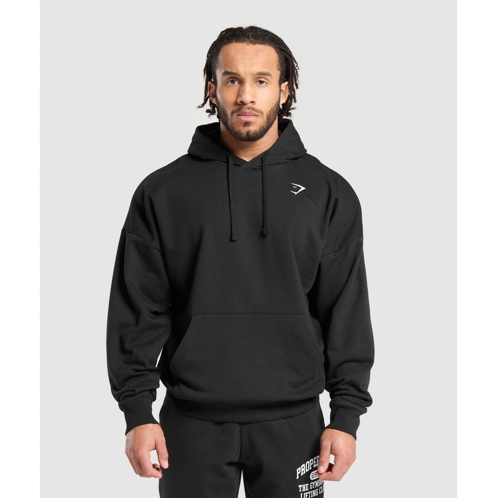 Gymshark Толстовка с капюшоном Heavy Duty Apparel черного цвета A7a4s Bb2j