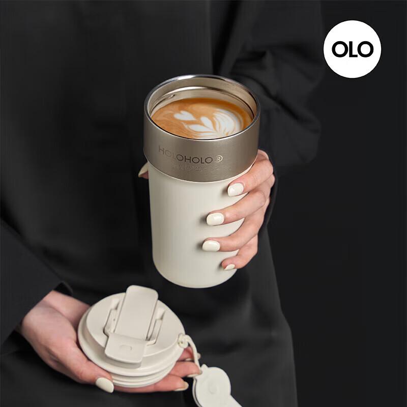 HOLOHOLO Insulated Coffee Mug with Ceramic Liner, 500ml