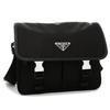 Shoulder Bag Renylon Saffiano Triangle Logo Black PRADA 2VD769 2DMH XLO F0002 [Prada] Men's [Item]