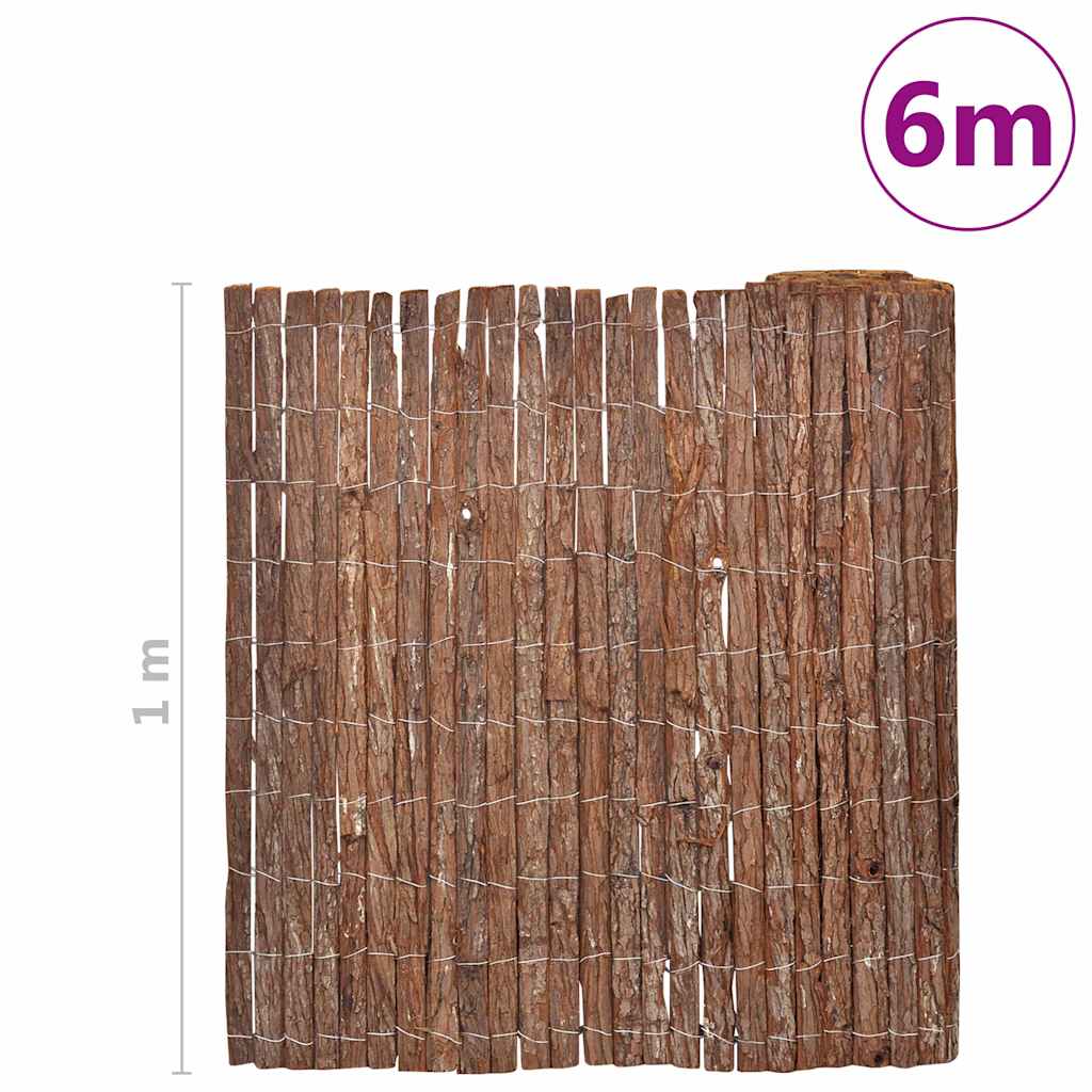 Bark Fence Brown 100 x 600 cm Bark