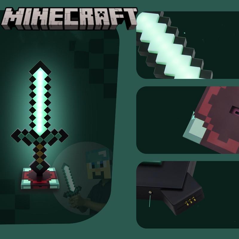 Minecraft Светящийся Факел Ночник USB Перезаряжаемый Руда Шахтера Игрушка Подарок Игровой