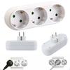 1/2/3Pcs Socket Adapters Fire-Resistant Overvoltage Protection Compact Size Power Socket Expanders Multi-Plug Adapters
