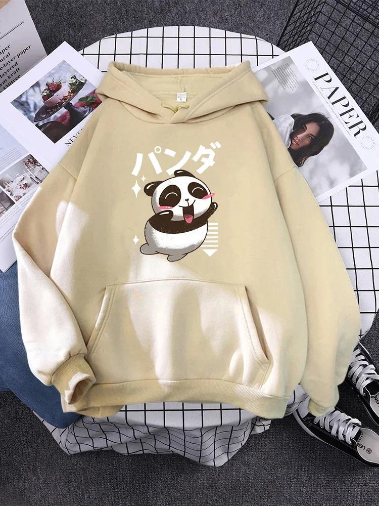 Пуловер для женщины Мода Корейский Худи с круглым вырезом Женский Принт Спящей Панды Новый Женский Свитшот Теплый