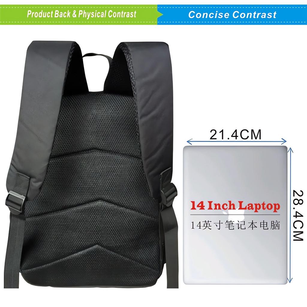Angry Geometry Dash Backpacks for Middle and High School Students, Large Capacity Leisure Backpacks, Holiday Gifts
