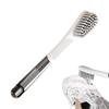 Solxion Shoe Cleaning Brush, Laundry Brush with Long Handle for Indoor Shoes, Sneakers, and Gap Cleaning, Multi-Function Cleaning Tool (Gray, Small)