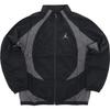 Jordan Logo Print Contrast Collar Zip Jacket Unisex Jacket Black DX9368-011