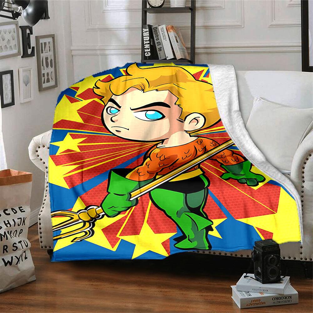 1pc Aquaman Flannel Throw Blanket, Soft, Warm & Cozy for Couch, Bed, Office, and Travel, Versatile All-Season Gift, Christmas present yy251022073