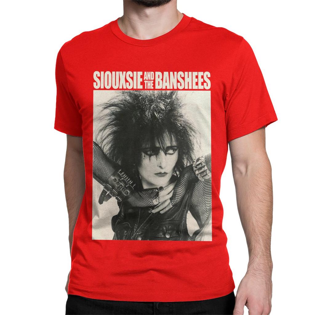 Футболка Siouxsie Sioux Музыкальная Рок-группа для Мужчин Женщин Хлопок Винтажная Футболка Siouxsie And The Banshees Футболки С Коротким Рукавом Одежда